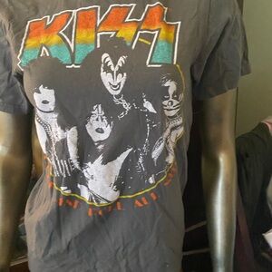 Kiss T-Shirt - Black with Multicolor Graphic